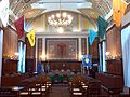 La sala del Consiglio Comunale di Rapallo, Liguria, Italia