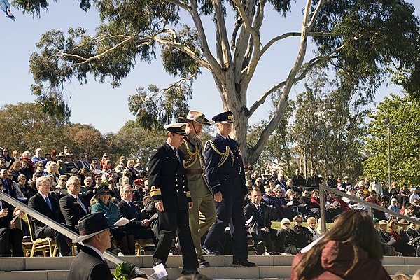 Attending the 2010 Anzac Day National Service at the Australian War Memorial in Canberra