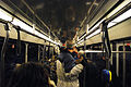 Interior of a Red Line train.