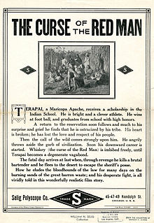 Descrição da imagem Folheto de lançamento de THE CURSE OF THE RED MAN, 1911.jpg.