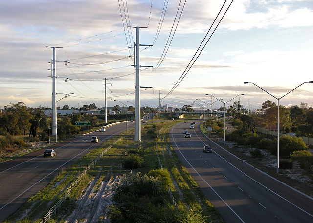 Roe Highway at the Nicholson Road exit.