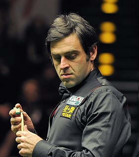 Ronnie O’Sullivan and Michaela Tabb at German Masters Snooker Final (DerHexer) 2012-02-05 06 cropped.jpg