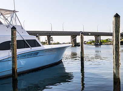 Rudee Inlet Bridge and boat