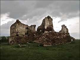 Ruins of seneschal Constantin Cantacuzino's palace in Filipeștii de Târg