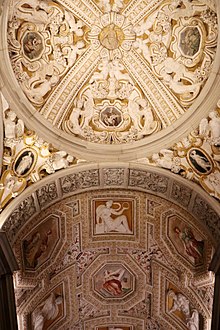 Staircase with the Dome of Poetics and the second flight (stuccoes by Alessandro Vittoria) SCALA 3.jpg