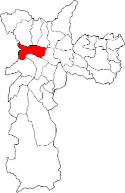 Localização da Subprefeitura da Lapa em São Paulo