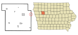 موقعیت لیتون، آیوا در نقشه