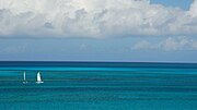 Sailboats off Middle Caicos