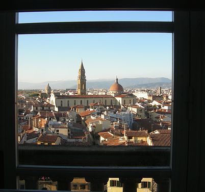 Basilica of Santa Maria del Santo Spirito from Palazzo Pitti, Florence, Italy