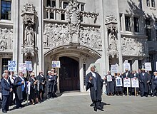 Wallace addresses a rally supporting the industrial action outside the Supreme Court, London, 11 July 2022 Shaun Wallace addresses the rally supporting barristers' industrial action outside the Supreme Court, London, 11 July 2022.jpg