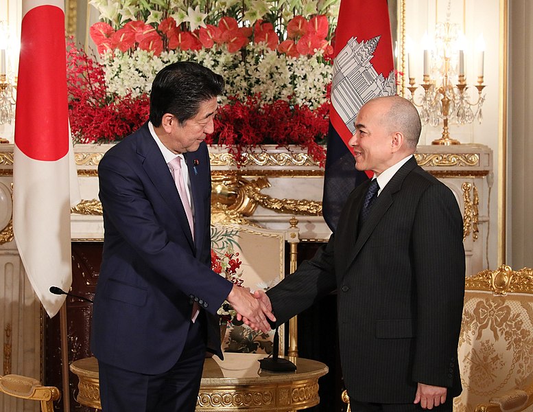 File:Shinzo Abe and King Norodom Sihamoni at the Enthronement of Naruhito.jpg