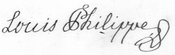 Firma de Luis Felipe I de Francia