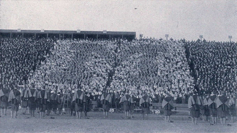 File:Singing The Yellow and the Blue between halves of the Penn Game, 1916.png