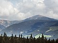 Černá Hora'da Krkonoše Dağları'nda Sněžka tepesi