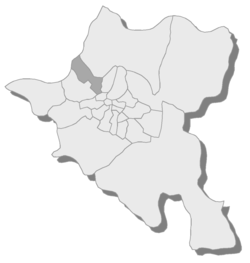 Разположение на Връбница в Столична община