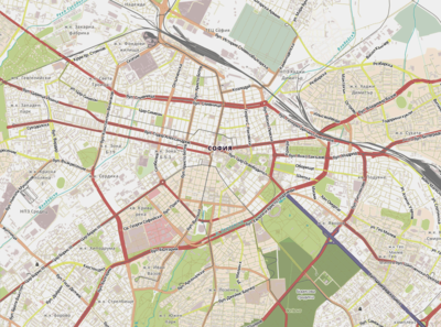 Location map Sofia Wide Central