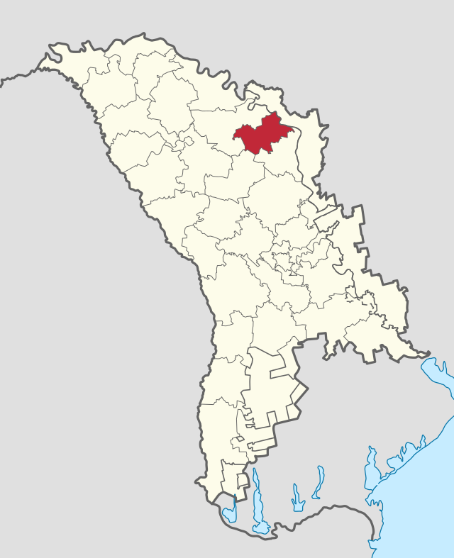 Raionul Șoldănești pe harta Republicii Moldova
