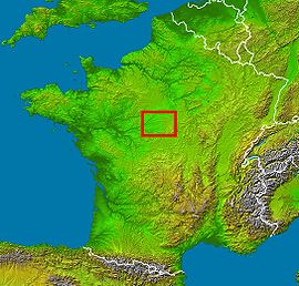 De Vomecourt operated primarily in the Sologne region of France Sologne localization.jpg