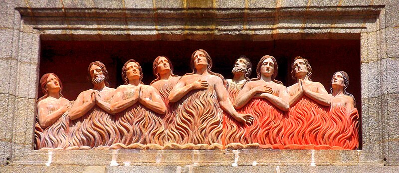 File:Souls in Purgatory at Church of Animas in Santiago de Compostela.JPG