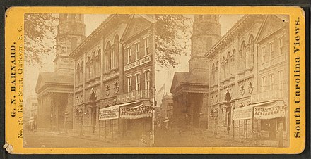 Stereoscopic image of South Carolina Institute Hall by George Norman Barnard