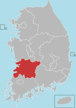 Vị trí của Tỉnh Jeolla Bắc