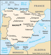 Map of Spain Spain CIA map.png