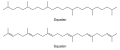 de: Struktur von Squalan und Squalen; en: Structure of squalane and squalene