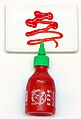 1. Wat sriracha uit een klein flesje.