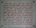 Plaque rappelant la consécration en 1899 de l'église paroissiale par l'évêque de Montpellier.