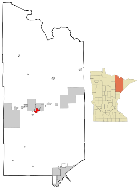 File:St. Louis County Minnesota Incorporated and Unincorporated areas Eveleth Highlighted.svg