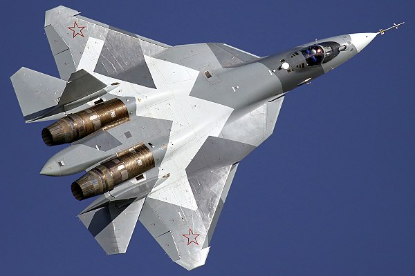 Su-57 prototype at the MAKS-2011 Air Show