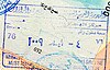 Syrian visa stamps as of 2009