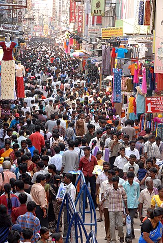 <span class="mw-page-title-main">Ranganathan Street</span> Commercial street in T. Nagar, Chennai, India