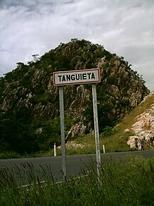 Tanguieta sign, Benin.jpg