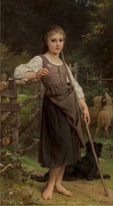 1888.6 The shepherdess label QS:Len,"The shepherdess" 1888