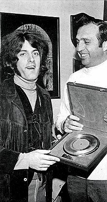 Tommy James (left) has stated that Morris Levy (right) hid royalties from the Shondells' biggest hits Tommy James and Morris Levy.jpg