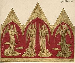 Triptyque avec les anges, croquis de Nicola Benois pour Maria Egiziaca (1931) - Archivio Storico Ricordi ICON002459.jpg