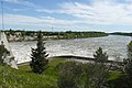 Français : Turbulence en aval du barrage du Rhône à environ 10 km d'Avignon.