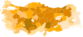 AKP-Stimmen bei Parlamentswahlen in der Türkei nach Province.png
