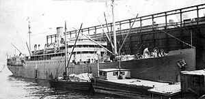 USS Henry R. Mallory di pelabuhan, c.1918-19