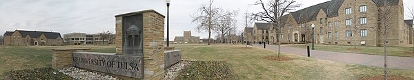 The University of Tulsa, viewed from South Delaware Avenue