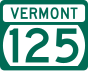 Vermont Route 125 işaretçisi