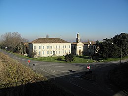 Villa Papadopoli, vue du pont mobile sur le Canalbianco (Smergoncino, Adria) .JPG