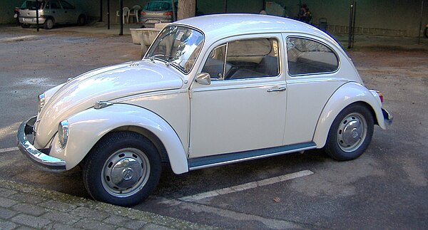Bolt-on front and rear fenders on a Volkswagen Beetle