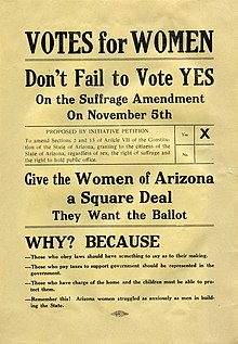 Votes for Women Arizona 1912 Votes for Women Arizona 1912.jpg