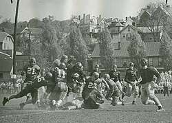 The 1946 Washington & Jefferson Presidents football team playing at College Field W&J football 1946 cropped.jpg