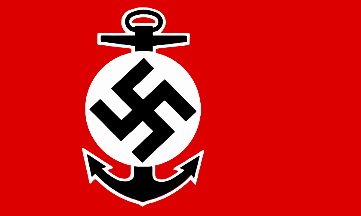 Флаг 3 рейха нацистской Германии. Военно-морской флаг фашистской Германии.