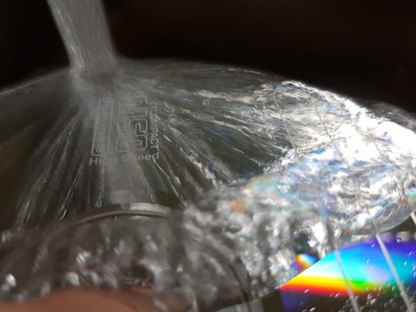 Optical discs are not vulnerable to water.