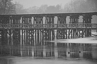 Watertown Branch trestle، Bleachery، Waltham in snow.jpg