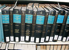 Bernard Witkin's Summary of California Law, a legal treatise popular with California judges and lawyers. Witkin ninth edition CA law.jpg